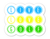 Live Love Golf sticker Multiple Colors