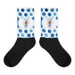 Blue Dot with Black foot socks